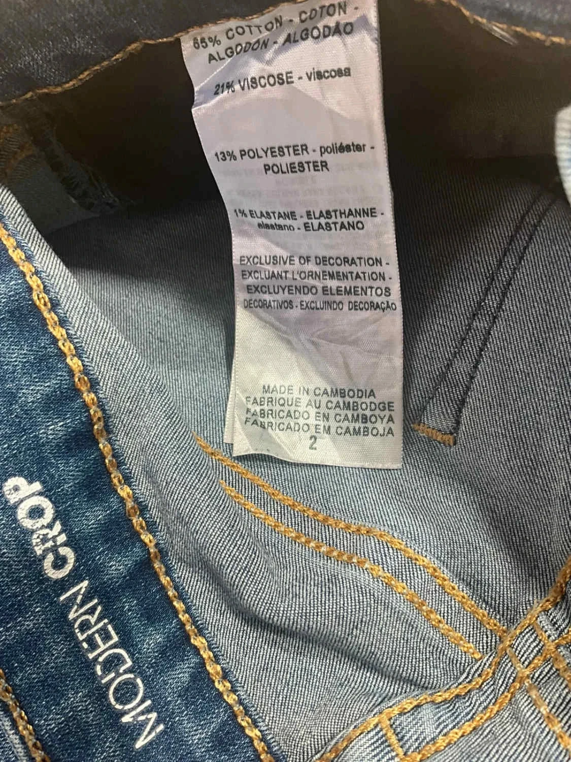 Short Levi's Modern Crop Taille 2 Vintage Bleu Slv 050 – photo 10
